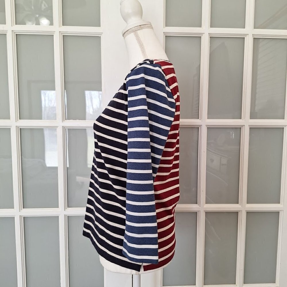 J.Crew Multi Color Mixed Stripe T-Shirt - Picture 5 of 16